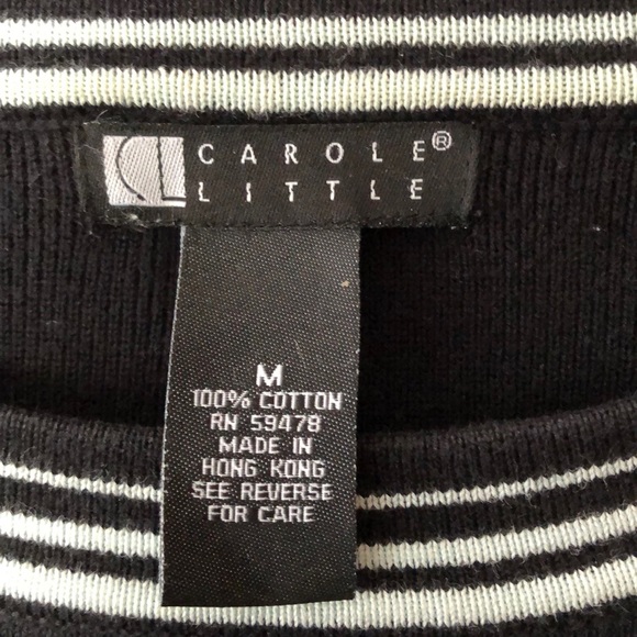 Carole Little Black & Aqua Sweater - Picture 3 of 4